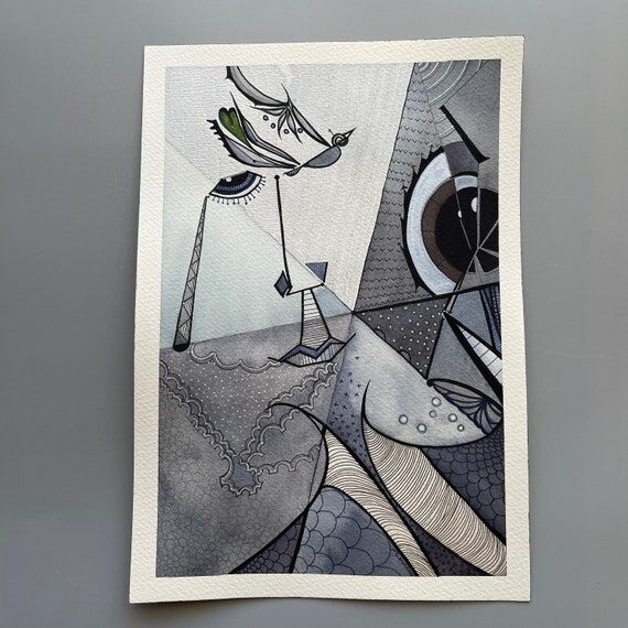 Original 10x7 Artwork - Handmade Art - Water...