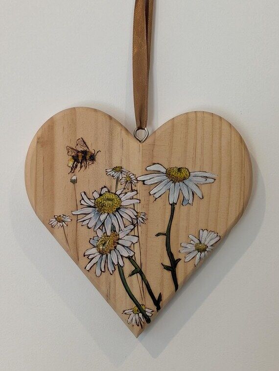 Wooden Heart Wall Hanging Decoration Large Da...