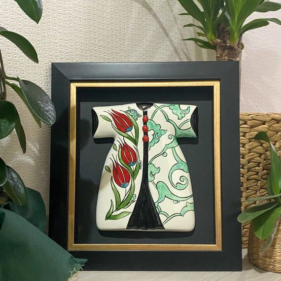 Handcrafted Ceramic Caftan Tile Art, Turkish ...