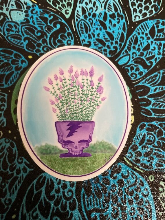 Artist Drawn Steal Your Lavender Sticker...