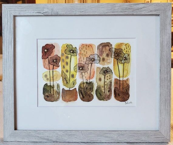 Watercolor flower, original, hand-painted wat...