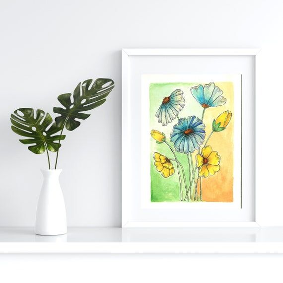 Abstract watercolor prints, from the original...