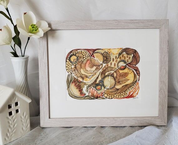 Watercolor paintings original, framed and mat...