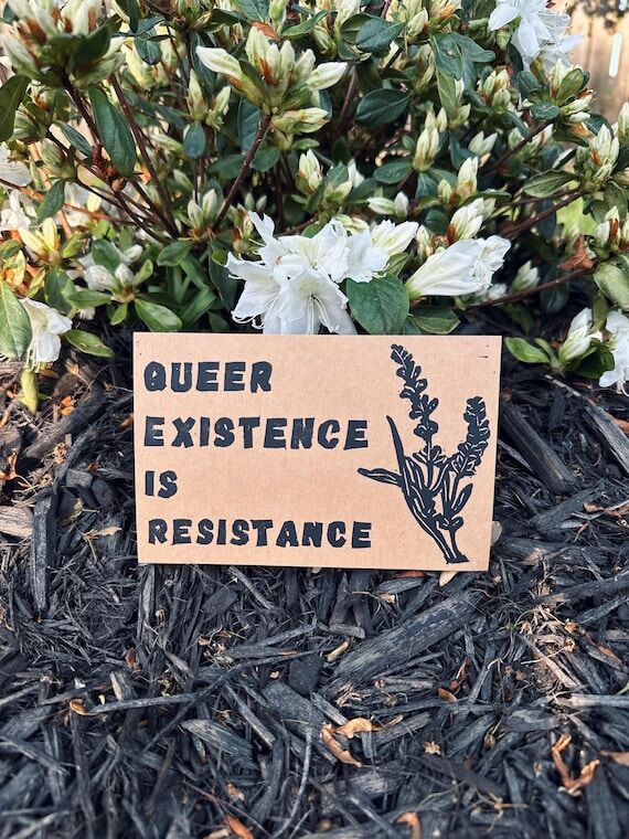 Queer Existence is Resistance | Linocut | Han...