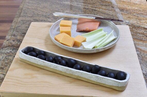 Pottery Olive Boat Wabi Sabi Style, 10 Inch (No Social Media)...