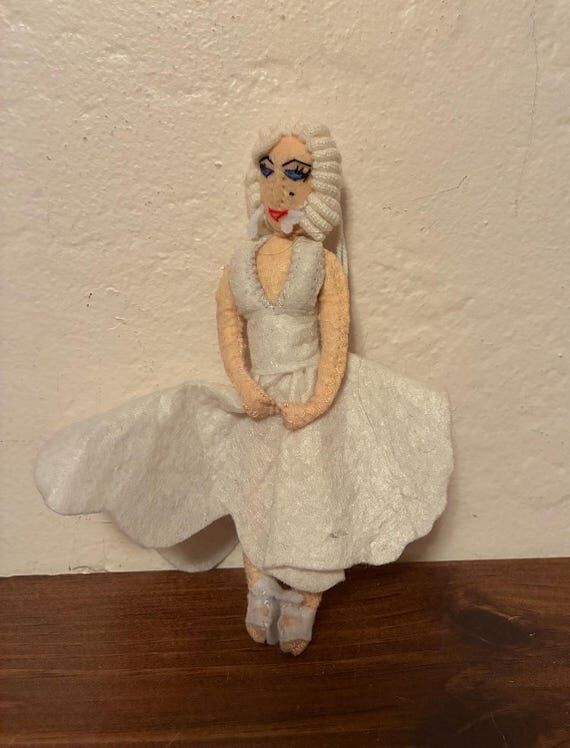 Felt Marilyn Monroe Ornament Made in Kyrgyzst...