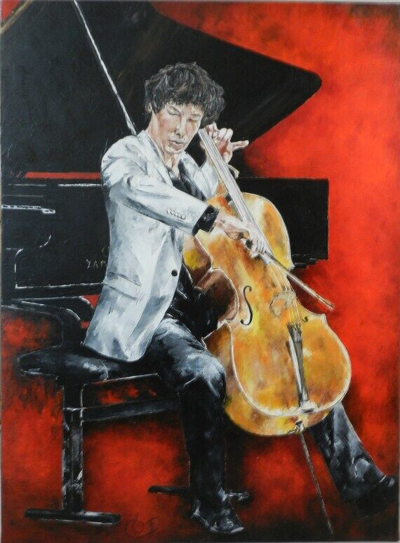 Unique, signed and certified artwork. Oil pai...
