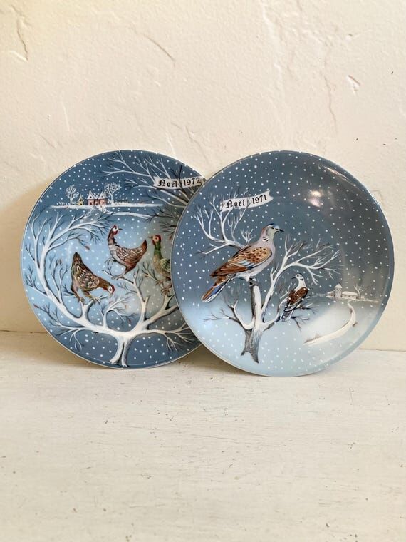Vintage 1970's Haviland Limoges Plates, Set o...