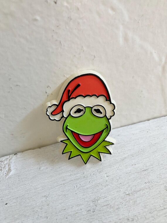 Vintage 1979 Christmas Kermit the Frog Pin, S...