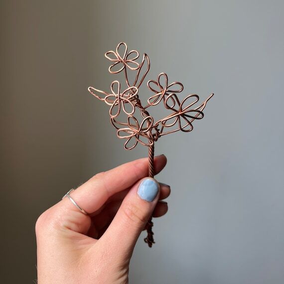 Wire flower Jasmine Custom metal wildflower b...