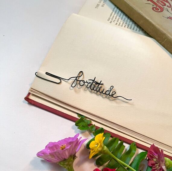 Fortitude Bookmark Wire Metal Reader Gift Pap...
