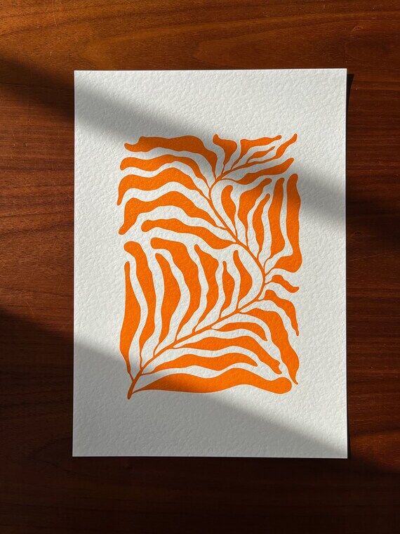 KELP | Orange | A4 | Original Linocut Print |...