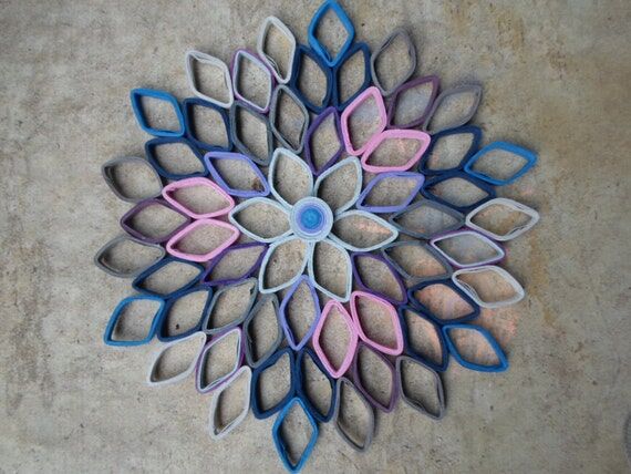 Handmade Dahlia Paper Wall Art: Modern Geomet...