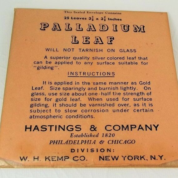Vintage PALLADIUM LEAF by Hastings & Co Brand...