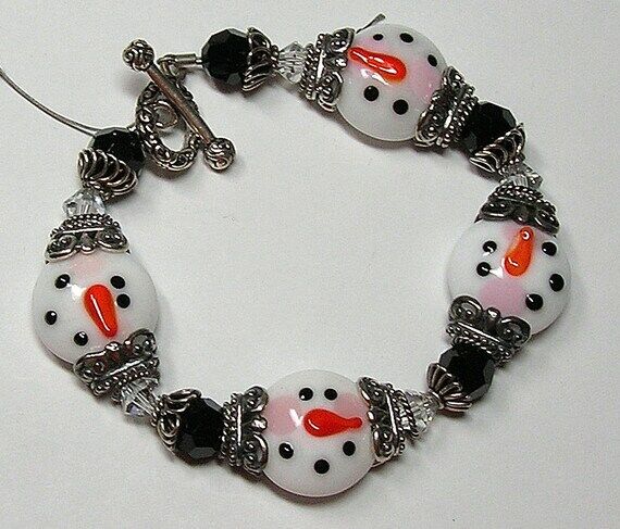 SRAJD Lovely Smiling Snowman Handmade Artisan...