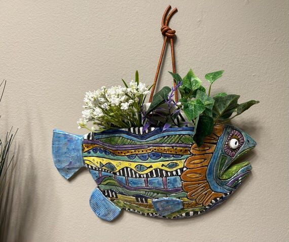 fish wall pocket decor...