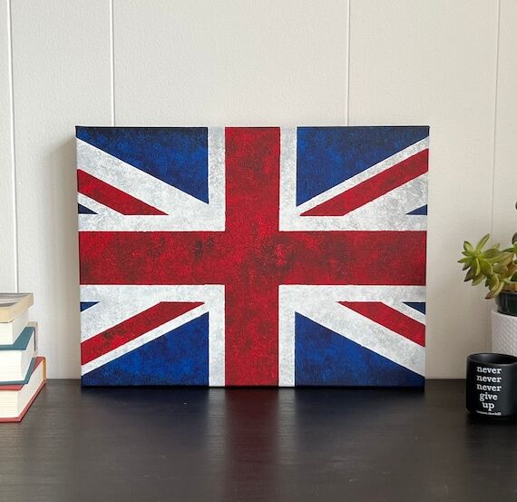 Handmade Union Jack Painting: Rustic British ...
