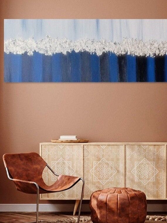 Original silver leaf painting on canvas -comm...
