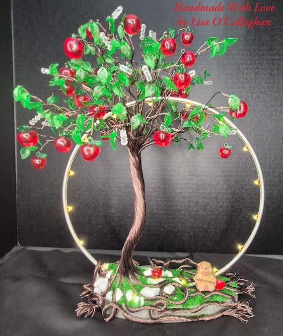 Enchanted Apple Tree of Life Sculpture, Light...