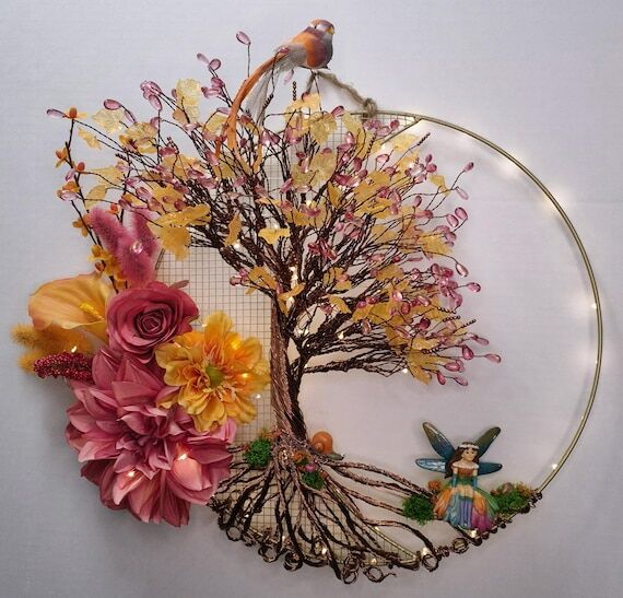Enchanted Twilight Fairy Tree of Life Wall Ar...