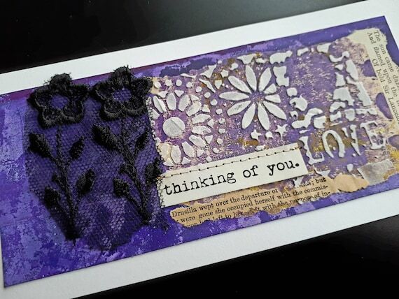 Handmade Art Card - Thinking of You...