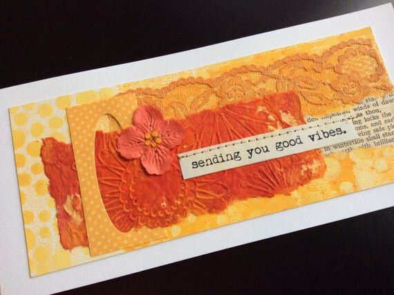 Handmade Art Card - Sending You Good Vibes...