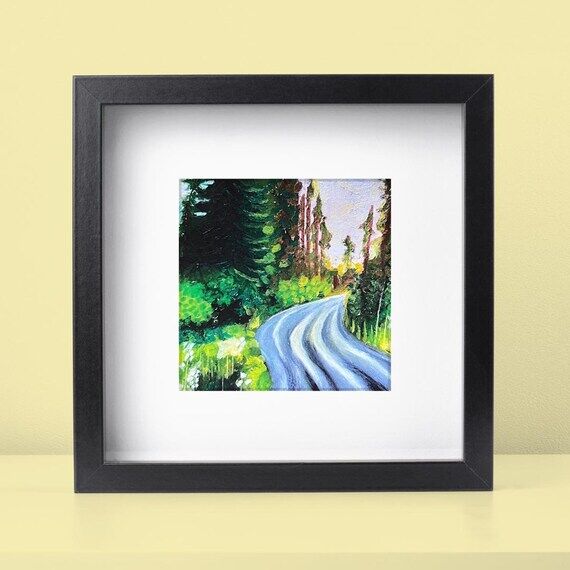 Sunset Forest Art Print | 5x5in | Matte Paste...