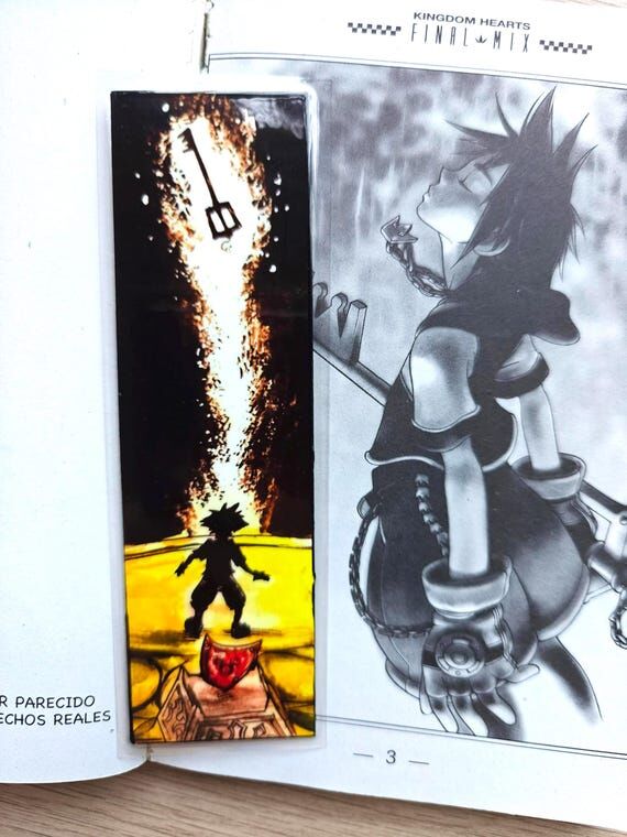 Kingdom Hearts bookmark gift keyblade print k...