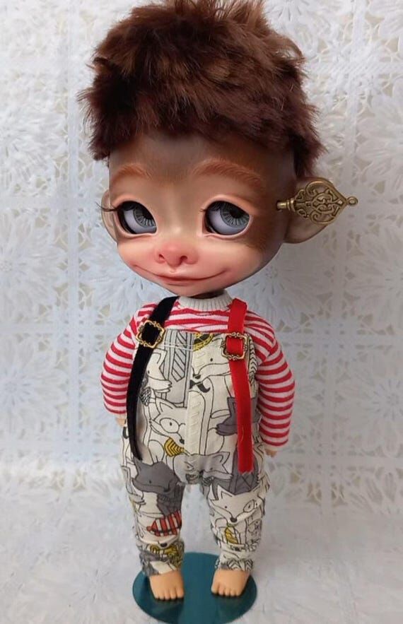 Panchi Monkey Custom Blythe Doll OOAK | Handm...