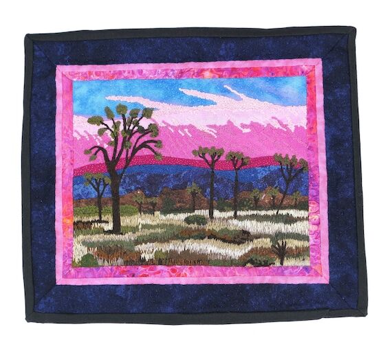 Joshua Tree Art Quilt: Handmade Desert Landsc...