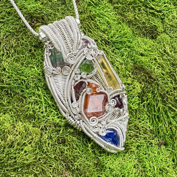 One of a kind, Handmade, Wire Wrap, Pendant,...