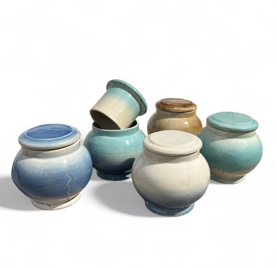 Handmade Ceramic Butter Keeper, French Butter...