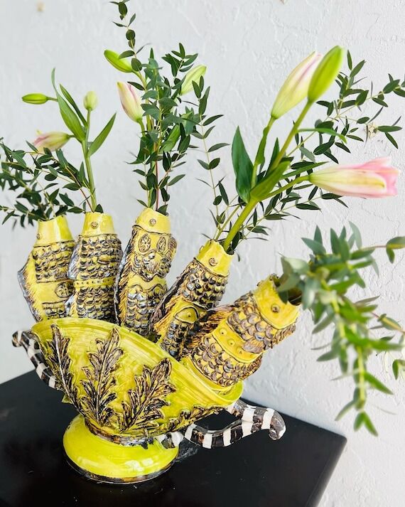 Sculpture, Unique Handmade Porcelain Vase- ho...