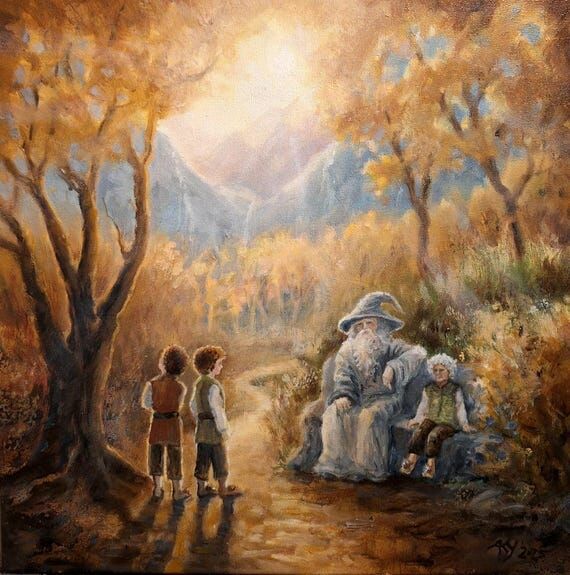 Morning in Rivendell - Print from oil paintin...