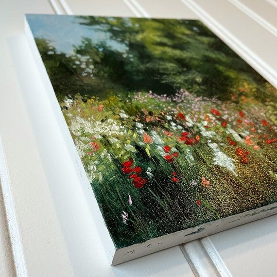 Wildflower Field, Original Oil Painting, 8x10...