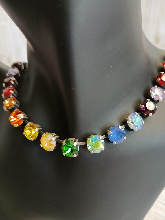 Handmade Formal Swarovski Crystal Necklace, 8...