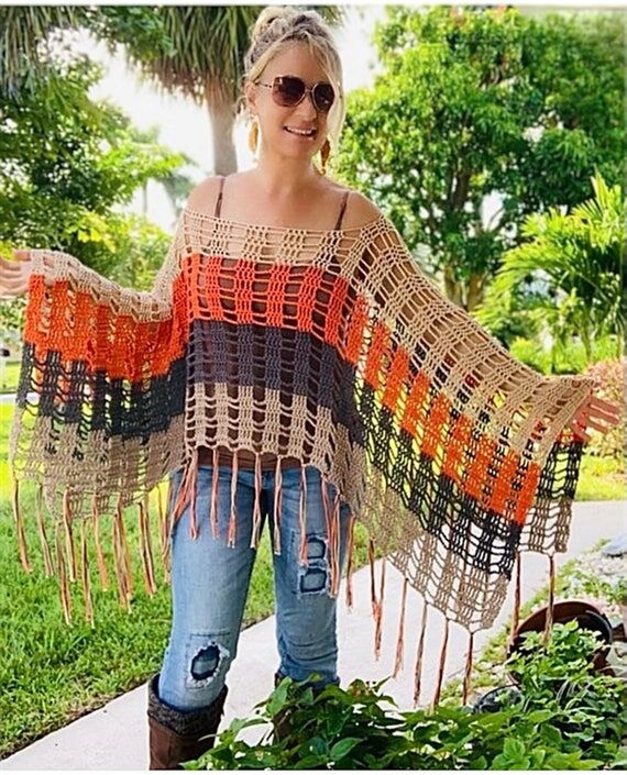 Boho Sedona Poncho Crochet Pattern: Easy Bohe...