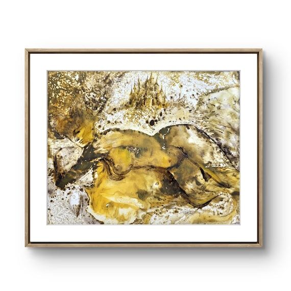 Monotype Original Oil Artwork, Illustration A...