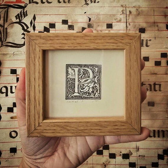Original Printed Initial Letter, Victorian mo...