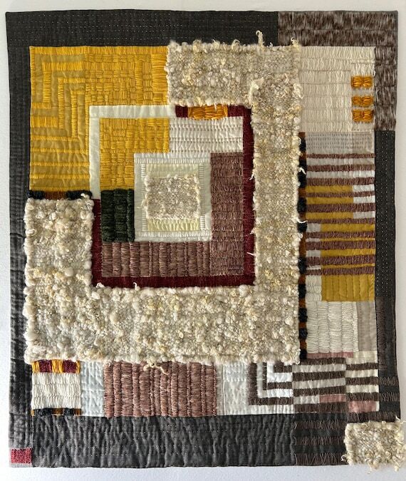 Inspiring handmade vibrant art quilt "Fi...