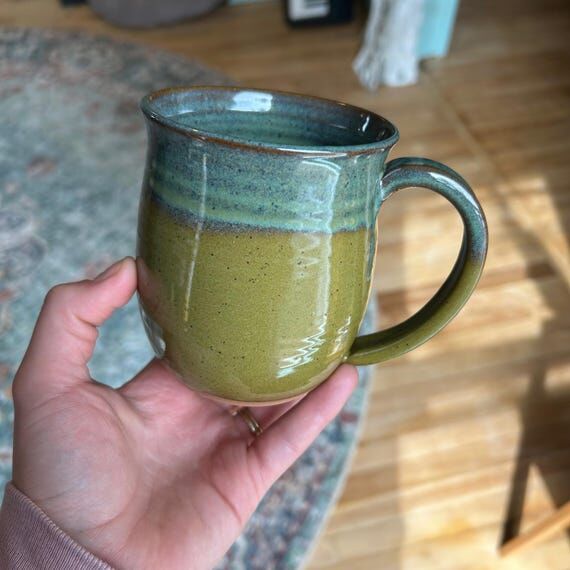 Olive Green Mug | Homemade Ceramics | Handmad...