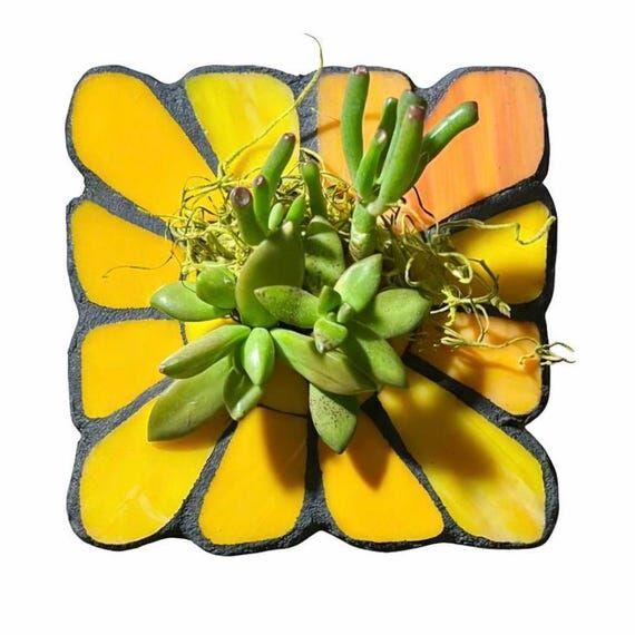 Tabletop Mosaic Succulent Planter | Handmade ...