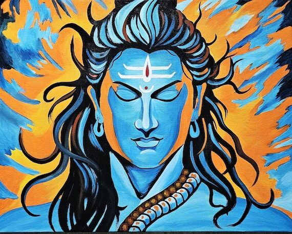 Lord Shiva canvas painting, Mahadev, Spritu...