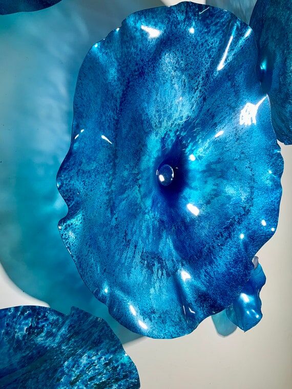 Wall Flower metallic Teal translucent turquoi...