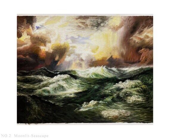 20 Handmade seascape paintings of Thomas Mora...