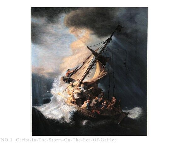 Rembrandt van Rijn Nightwatch, Christ In Stor...
