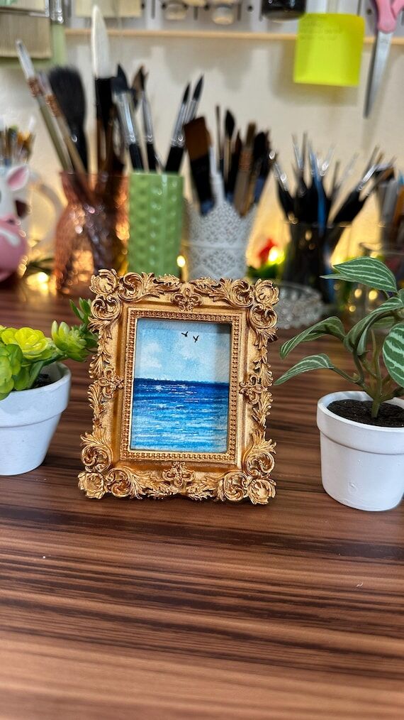 original mini watercolor painting /original a...
