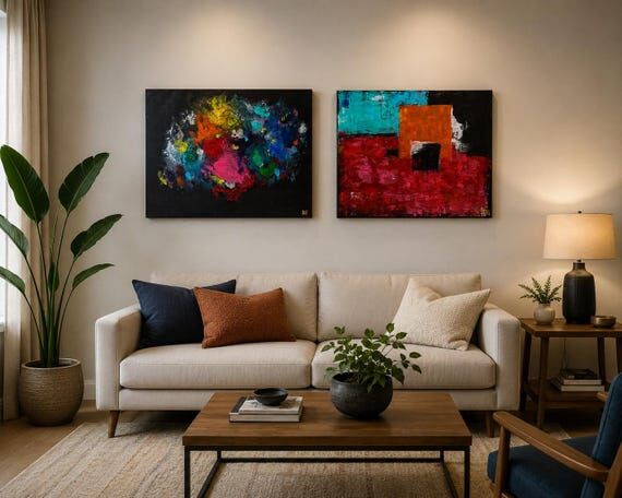 Original Abstract Acrylic Painting Set | Mode...