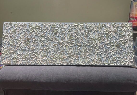3D Floral Painting On Canvas: Textured Flower...
