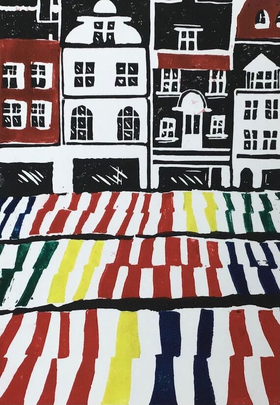 Marketplace & shops, Cambridge. Original, han...